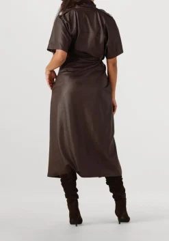 CAROLINE BISS e midi jurk 4164 bruin Discount