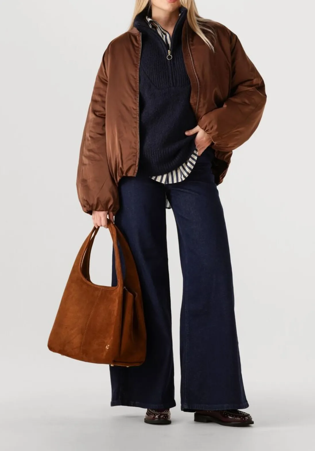 COACH e schoudertas lana shoulder bag bruin Discount