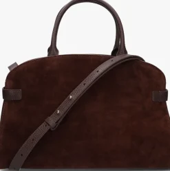 COCCINELLE e handtas sabine suede bi bruin