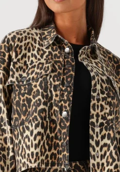 CO'COUTURE e blouses leocc denim crop shirt bruin Discount