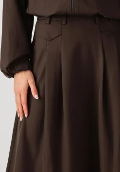 CO'COUTURE e maxirok luna pocket pleat skirt bruin Clearance
