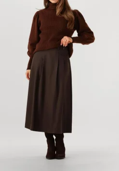 CO'COUTURE e maxirok luna pocket pleat skirt bruin Clearance