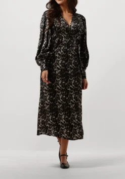 CO'COUTURE e midi jurk leo leo wrap dress bruin Sale
