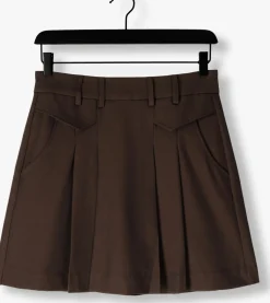 CO'COUTURE e minirok luna pocket pleat mini skirt bruin New