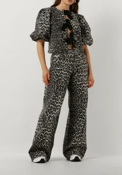 CO'COUTURE e straight leg jeans leo denim panel pant bruin