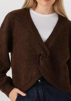 CO'COUTURE e trui cosy twist back knit bruin Online