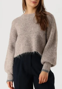 CO'COUTURE e truien/vesten coralee crop knit bruin Sale