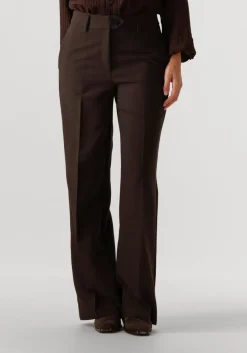 CO'COUTURE e wijde broek vola long wide pant bruin Discount