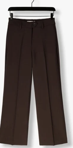 CO'COUTURE e wijde broek vola long wide pant bruin Discount