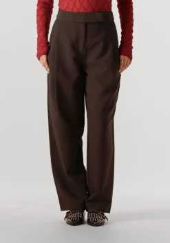 CO'COUTURE e wijde broek vola carrot pleat pant bruin Online