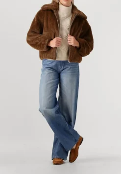 DANTE6 e faux fur jas entity faux fur bomber jacket bruin New