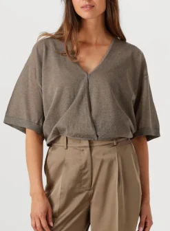 DANTE6 e top revel metallic cardigan bruin