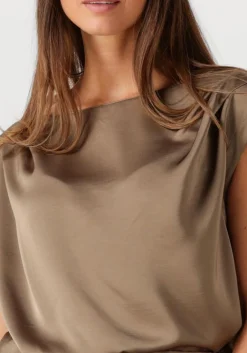 DANTE6 e top roam satin drapey top bruin Clearance