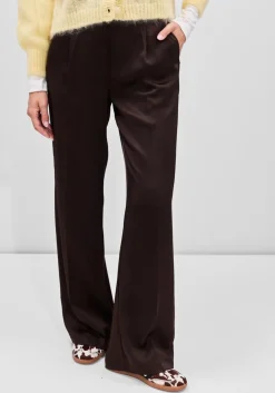DANTE6 e wijde broek jules satin pants bruin Online