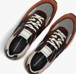 FLORIS VAN BOMMEL e lage sneakers sfm-10154 de treener bruin