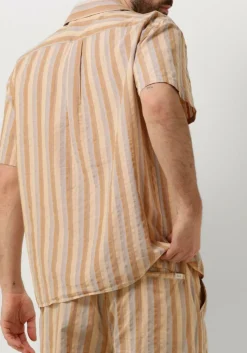 FORÉT e forét casual overhemd otter seersucker ss shirt bruin Clearance