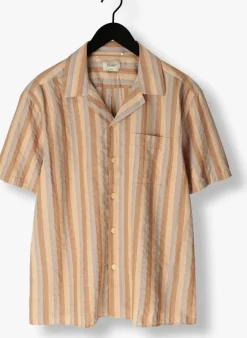 FORÉT e forét casual overhemd otter seersucker ss shirt bruin Clearance