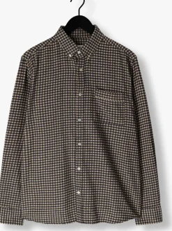 FORÉT e forét casual overhemd creek flannel shirt bruin Online