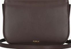 FURLA e schoudertas sfera s crossbody round bruin New
