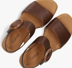 GABOR e platte sandalen 550.2 bruin Best