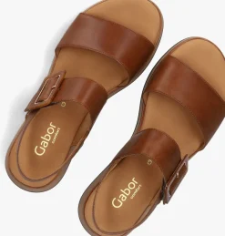 GABOR e platte sandalen 744 bruin Clearance