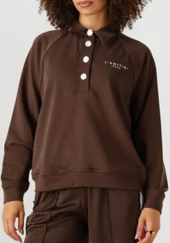 HAUTE L'AMITIÉ e haute l'amitié sweater polo logo sweat bruin Best