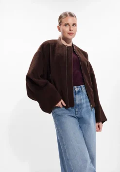 HERSKIND e jassen monica wool bomber jacket bruin Discount