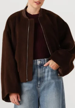 HERSKIND e jassen monica wool bomber jacket bruin Discount