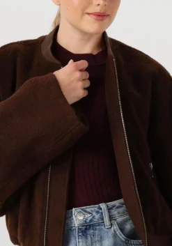 HERSKIND e jassen monica wool bomber jacket bruin Discount