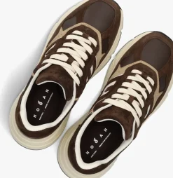 HOGAN e lage sneakers h669 allacciato h bruin