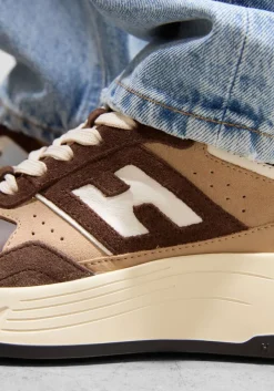 HOGAN e lage sneakers h669 allacciato h bruin