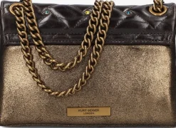 KURT GEIGER LONDON e schoudertas mini kensington fringe bruin Clearance