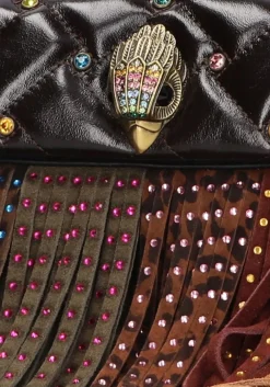 KURT GEIGER LONDON e schoudertas mini kensington fringe bruin Clearance