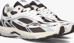 MERCER AMSTERDAM e lage sneakers the re-run white silver bruin New