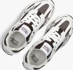 MERCER AMSTERDAM e lage sneakers the re-run white silver bruin New