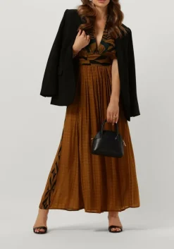 MES DEMOISELLES e maxi jurk muse bruin Outlet