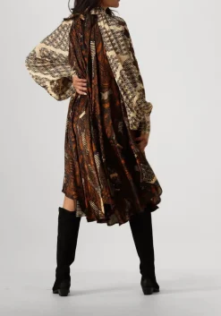 MES DEMOISELLES e midi jurk abbey bruin Best