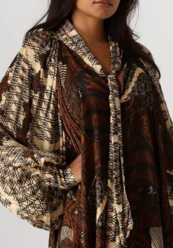 MES DEMOISELLES e midi jurk abbey bruin Best