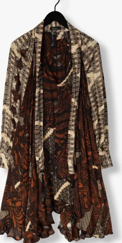 MES DEMOISELLES e midi jurk abbey bruin Best