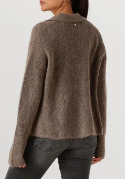 MOS MOSH e trui mmthora aidy polo knit bruin New