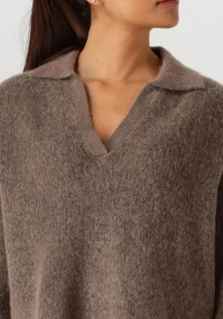 MOS MOSH e trui mmthora aidy polo knit bruin New
