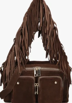 NÚNOO e núnoo schoudertas ellie fringe suède bruin Outlet