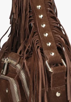 NÚNOO e núnoo schoudertas ellie fringe suède bruin Outlet