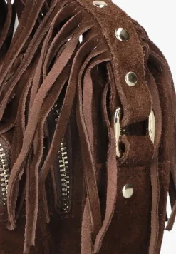 NÚNOO e núnoo schoudertas helena fringe suède bruin New