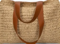 NÚNOO e núnoo shopper shopper raffia bruin Clearance