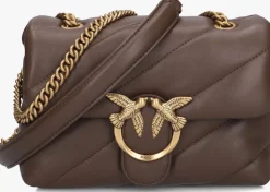 PINKO e schoudertas love puff mini bruin Clearance