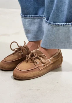 POSA e mocassins boat loafer veg-shearling bruin Sale