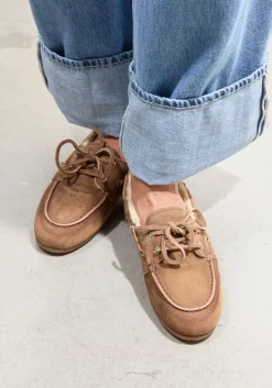 POSA e mocassins boat loafer veg-shearling bruin Sale