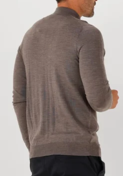 PROFUOMO e coltrui pullover mock neck merino bruin Online