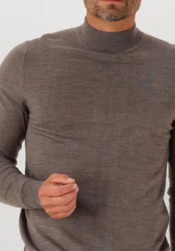 PROFUOMO e coltrui pullover mock neck merino bruin Online